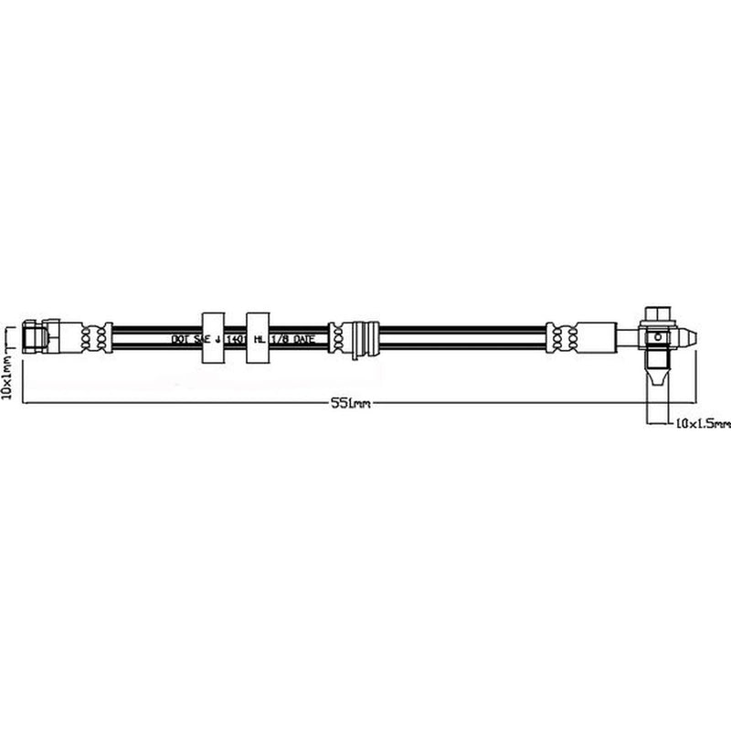 Abtex Brake Hydraulic Hose Line Front ABH1280