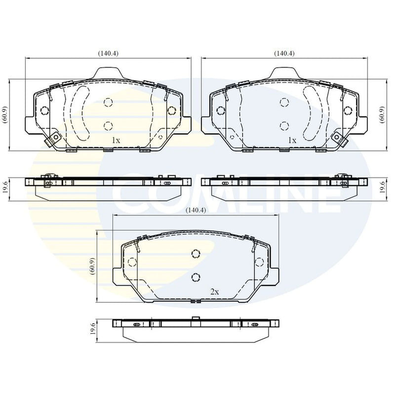 Comline 4 x Front Brake Pad Set CBP32440