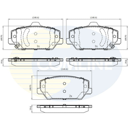 Comline 4 x Front Brake Pad Set CBP32440