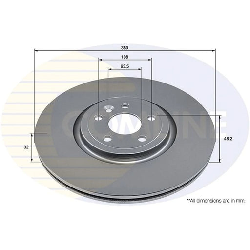 Comline 2 x Internally Vented Front Brake Discs ADC2931V