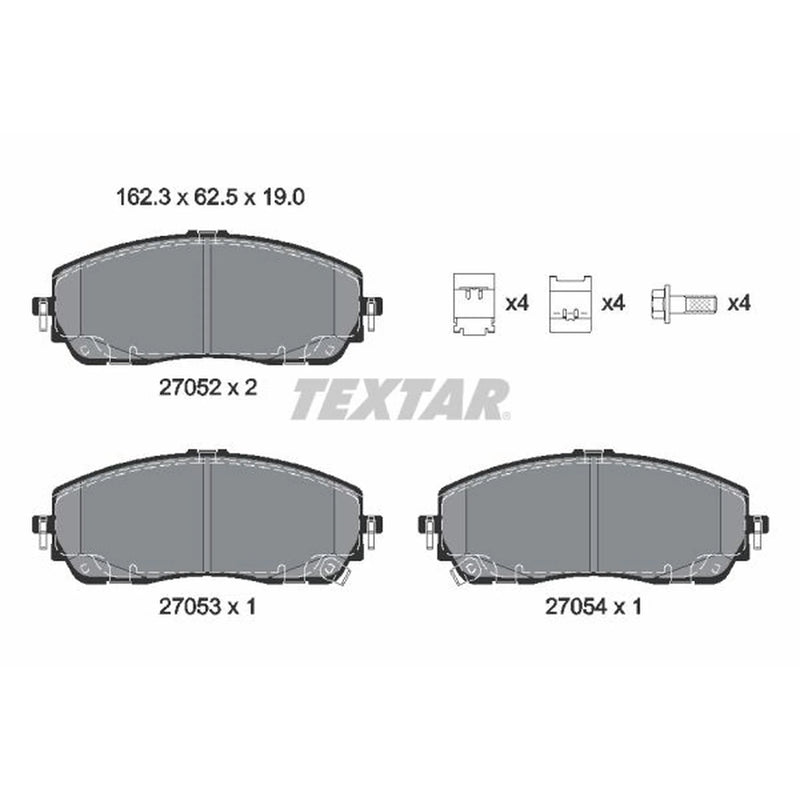 Textar Front Brake Pad Set 2705201