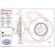 Brembo 2 x Internally Vented Front Brake Discs 09.E230.11