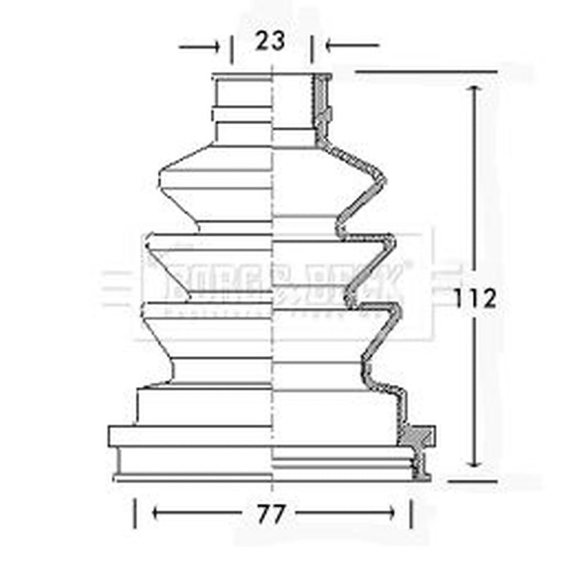 Borg & Beck Drive Shaft Bellow Kit Front Left BCB2532