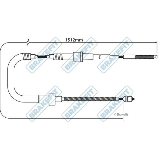 Apec Handbrake Cable Left Rear BBC3397