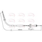 Apec Handbrake Cable Right Rear CAB1297