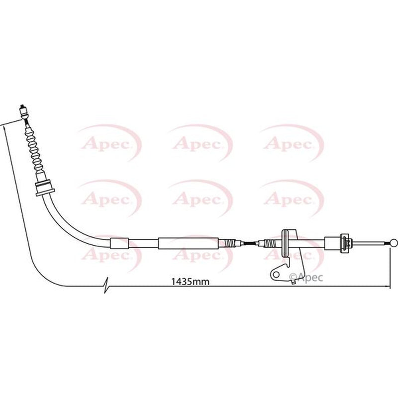 Apec Handbrake Cable Right Rear CAB1297
