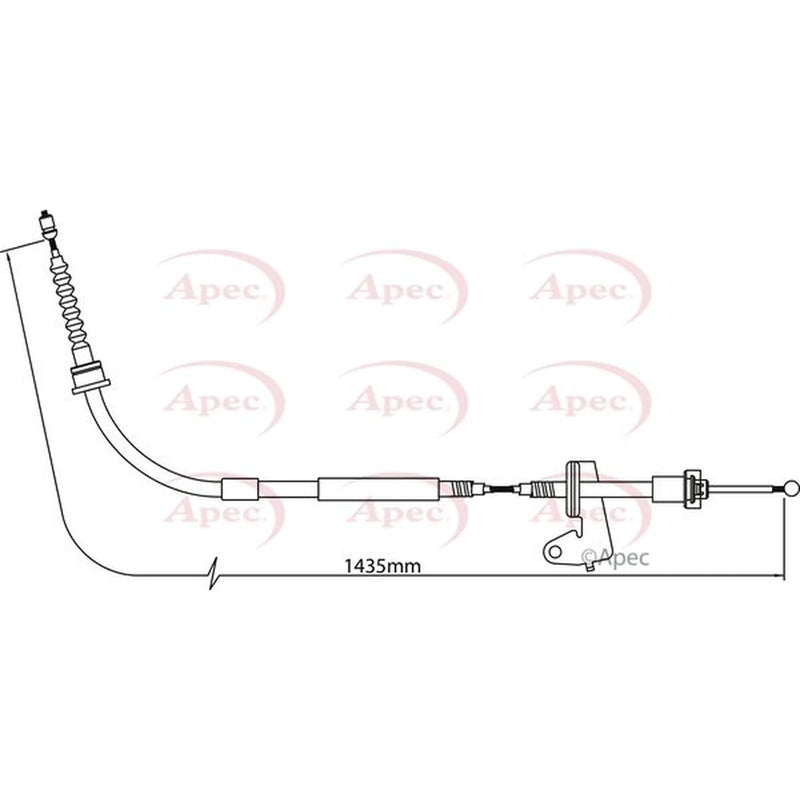 Apec Handbrake Cable Right Rear CAB1297