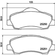 Mintex Front Brake Pad Set MDB3345
