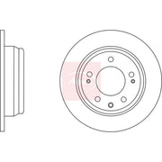 Apec 2 x Solid Rear Brake Discs DSK2672
