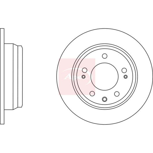 Apec 2 x Solid Rear Brake Discs DSK2672