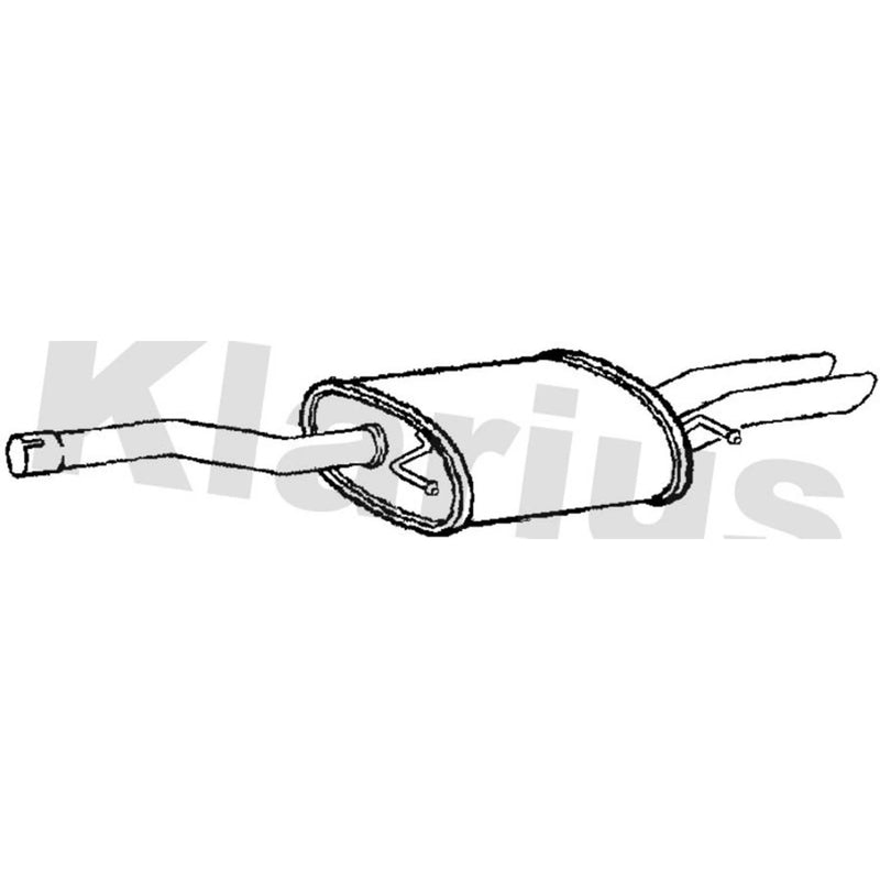 Klarius Box With Tail Pipe Rear VW762P