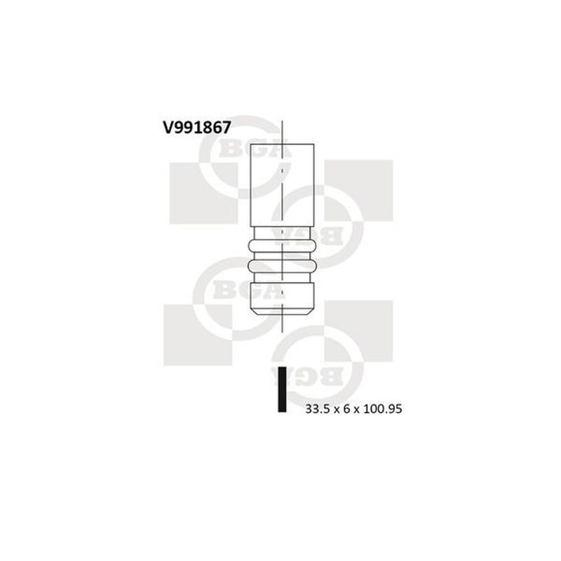 BGA Engine Intake Valve 33mm Head V991867