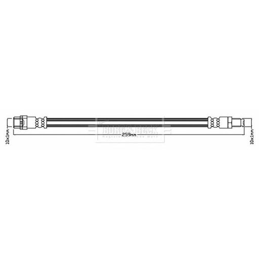 Borg & Beck Brake Hydraulic Hose Line Rear Left BBH7393