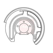 Apec Brake Disc Splash Guard Rear Left ASG1155