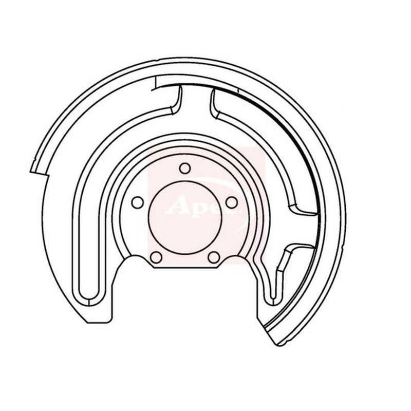 Apec Brake Disc Splash Guard Rear Left ASG1155