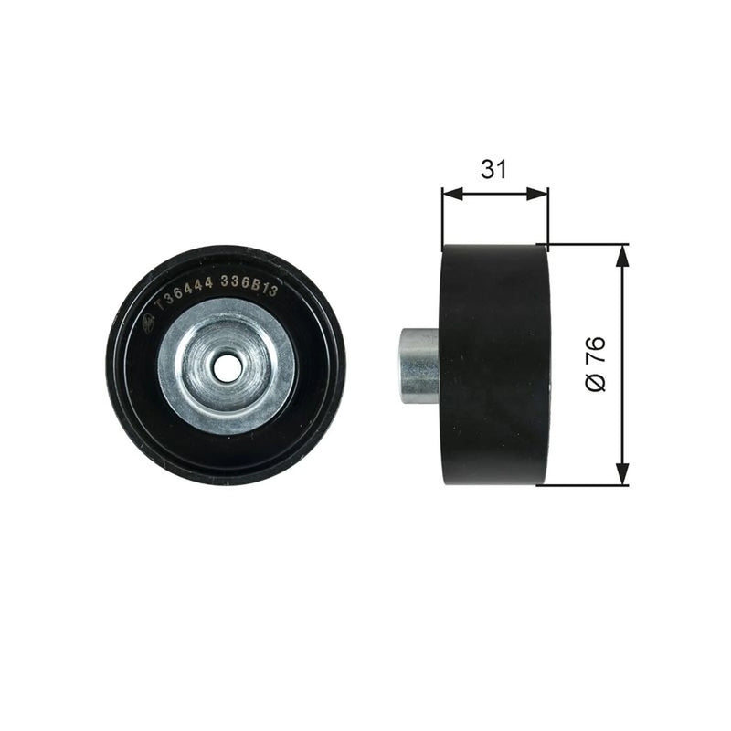 Gates V-Ribbed Belt Deflection/Guide Pulley T36444