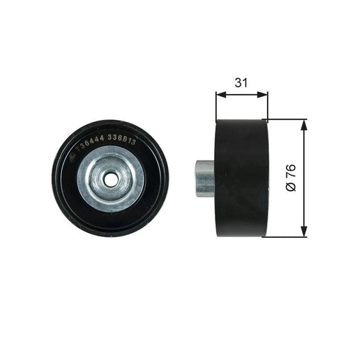 Gates V-Ribbed Belt Deflection/Guide Pulley T36444