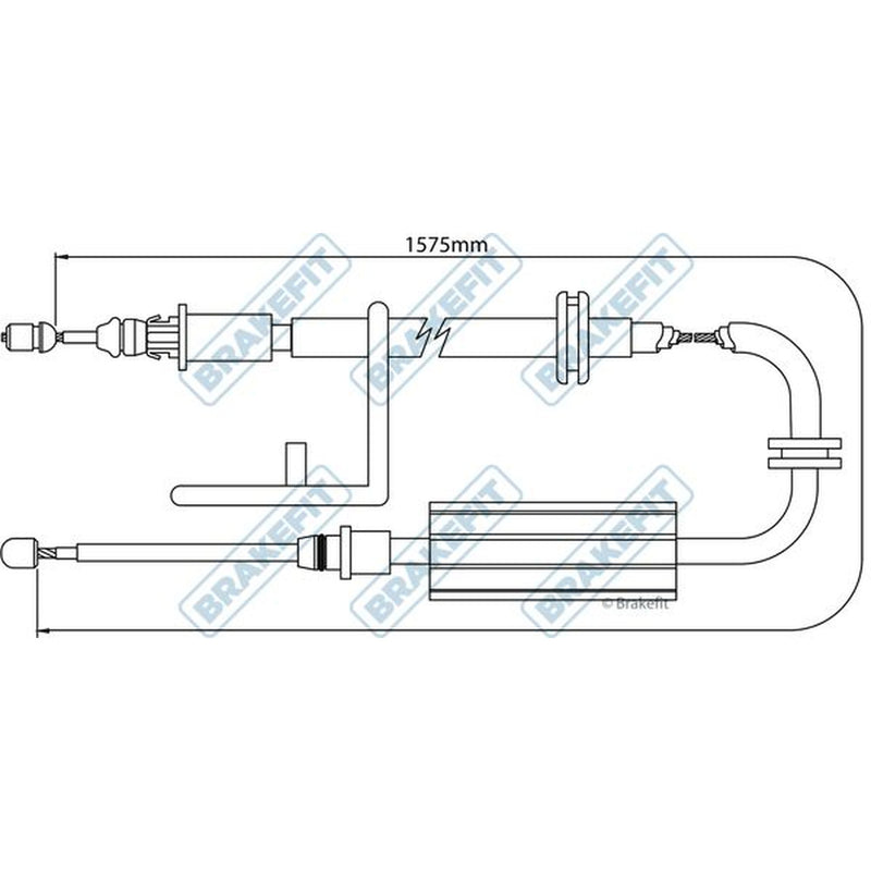 Apec Handbrake Cable Right Rear BBC3266
