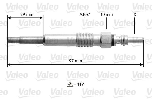 VALEO 345136 Glow Plug Fits Alfa Romeo 155 164 Jeep Grand Cherokee Opel Vauxhall Valeo - Town Parts