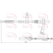 Apec Handbrake Cable Left Rear CAB1419
