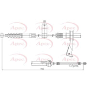 Apec Handbrake Cable Left Rear CAB1419