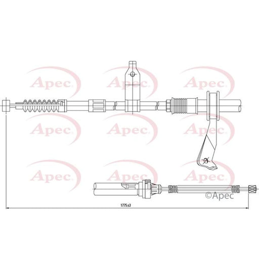 Apec Handbrake Cable Left Rear CAB1419