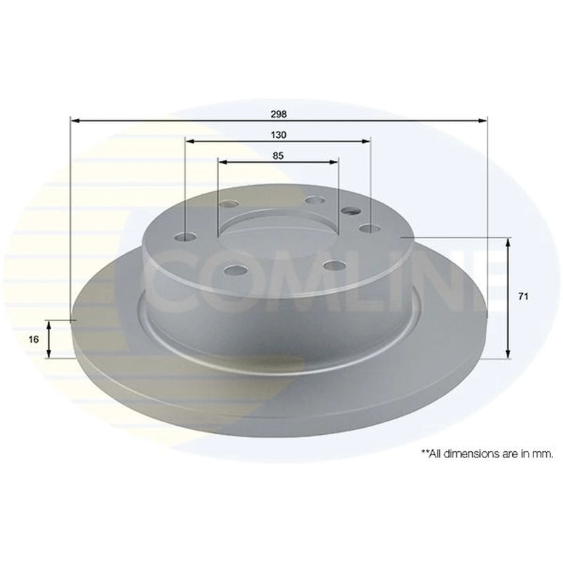 Comline 2 x Solid Rear Brake Discs ADC1639