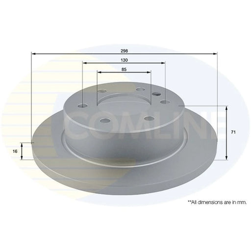 Comline 2 x Solid Rear Brake Discs ADC1639