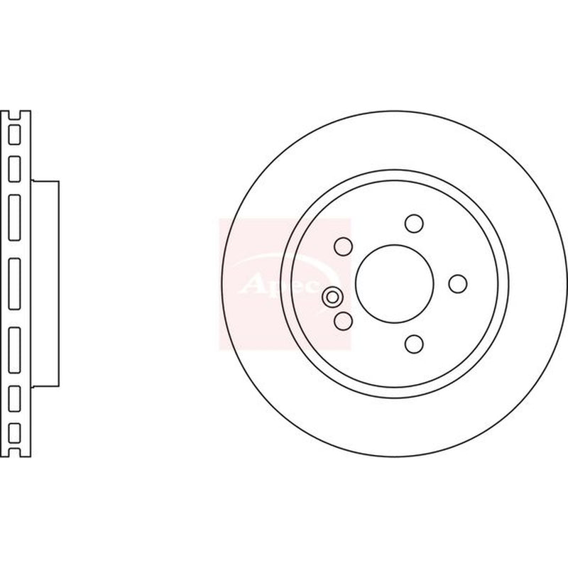 Apec 2 x Vented Front Brake Discs DSK973