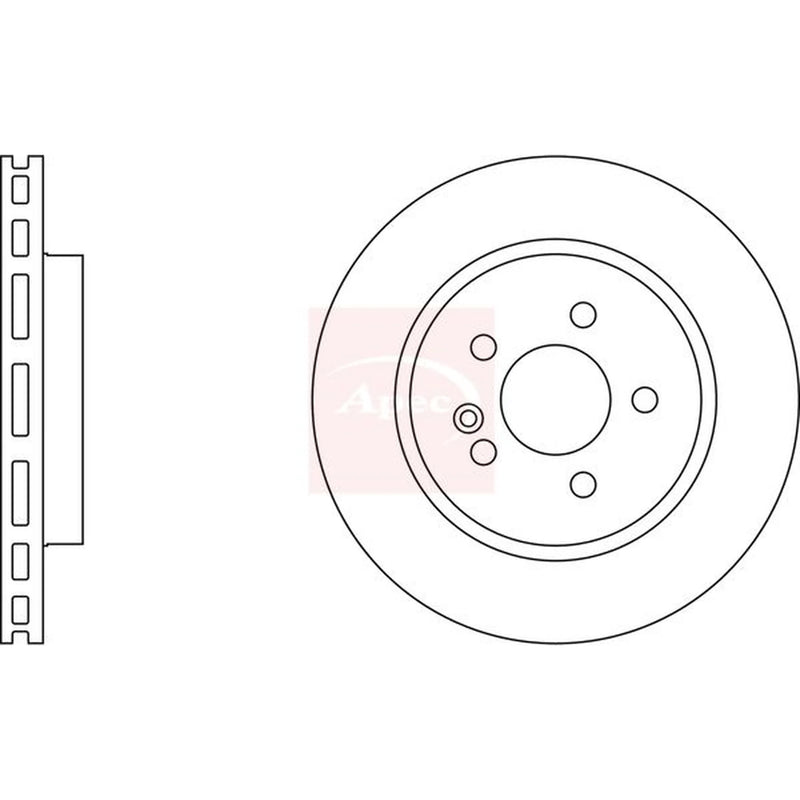 Apec 2 x Vented Front Brake Discs DSK973