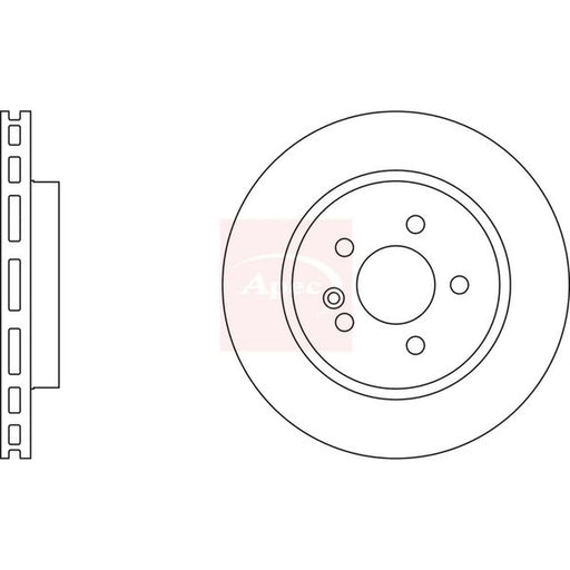 Apec 2 x Vented Front Brake Discs DSK973