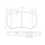 Brembo 4 x Front Brake Pad Set P50123