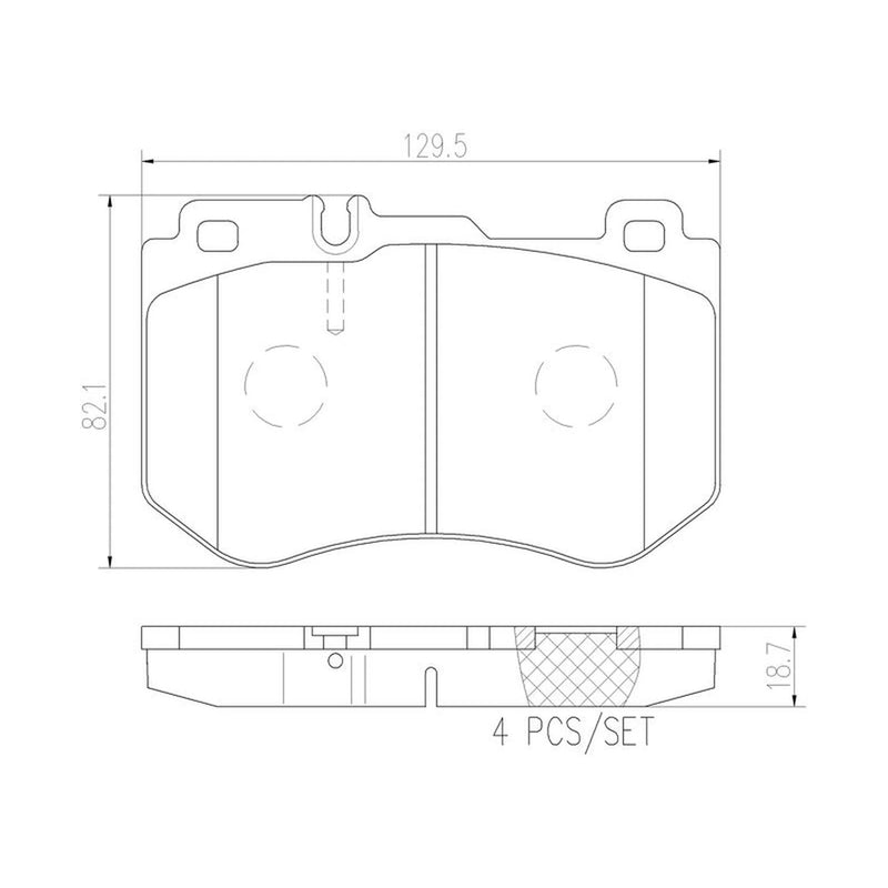 Brembo 4 x Front Brake Pad Set P50123