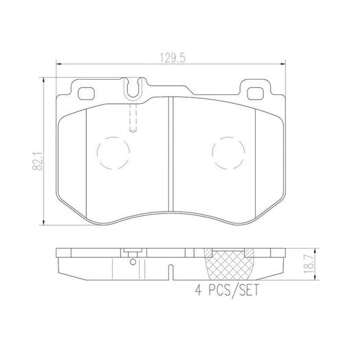 Brembo 4 x Front Brake Pad Set P50123