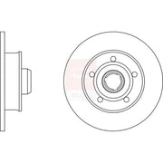 Apec 2 x Solid Rear Brake Discs SDK6046