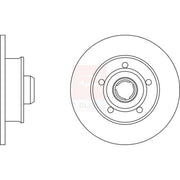 Apec 2 x Solid Rear Brake Discs SDK6046