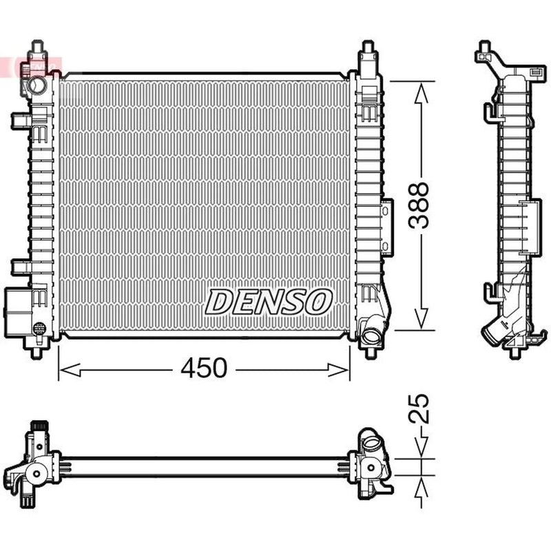 Denso Engine Radiator DRM46061