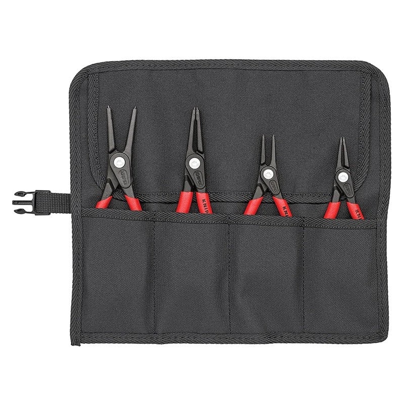 KNIPEX 00 19 57 Precision Circlip Pliers Set in Roll, 4 Piece - 00 19 57