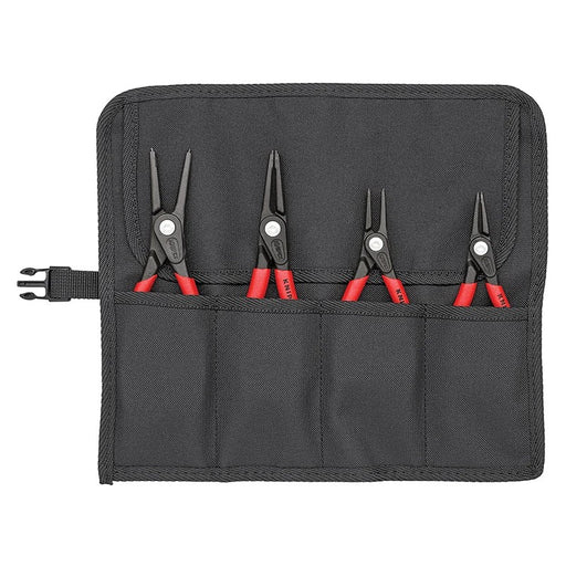 KNIPEX 00 19 57 Precision Circlip Pliers Set in Roll, 4 Piece - 00 19 57