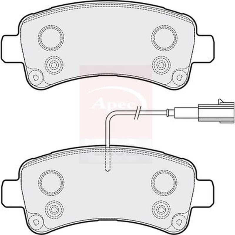 Apec Rear Brake Pad Set PD3754