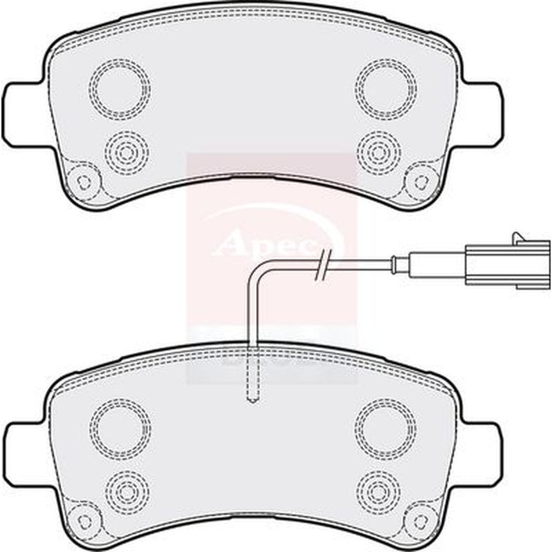 Apec Rear Brake Pad Set PD3754