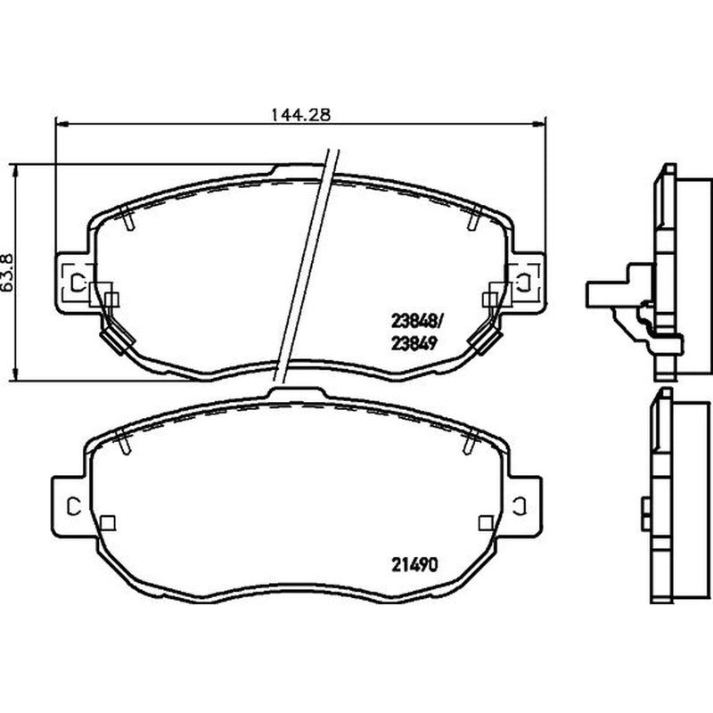 DON Front Brake Pad Set PCP2188