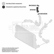 Borg & Beck Intercooler Turbo Charge Air Hose Right BTH1180