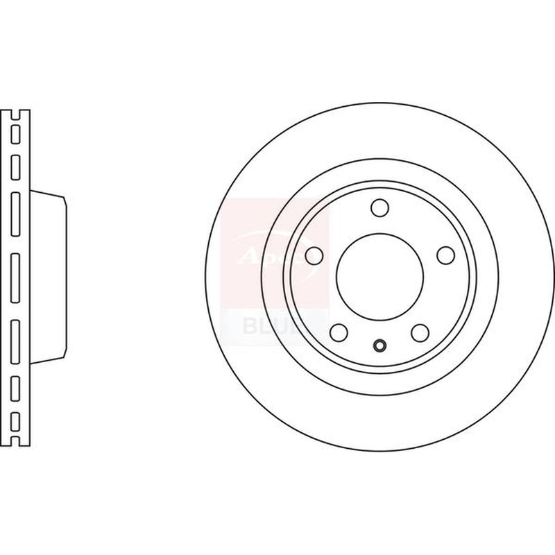 Apec 2 x Vented Front Brake Discs SDK6776