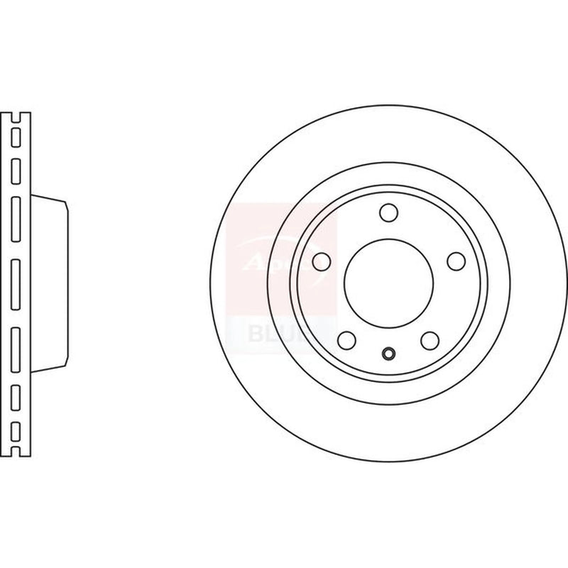 Apec 2 x Vented Front Brake Discs SDK6776