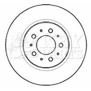 Key Parts 2 x Vented Rear Brake Discs KBD4390