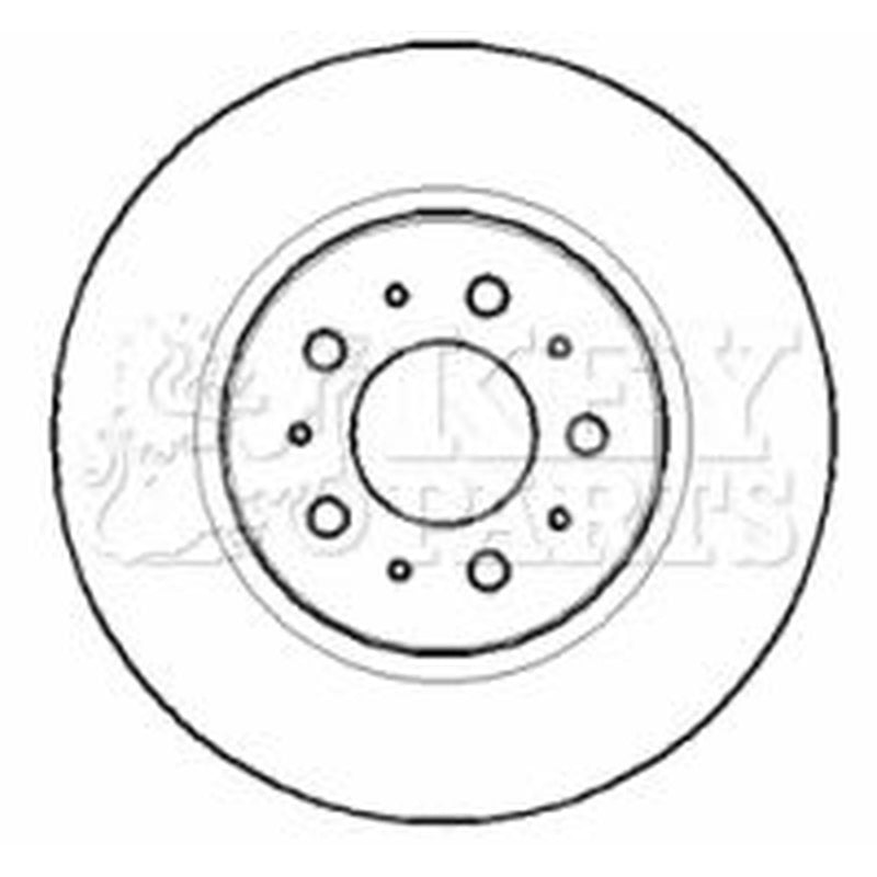Key Parts 2 x Vented Rear Brake Discs KBD4390