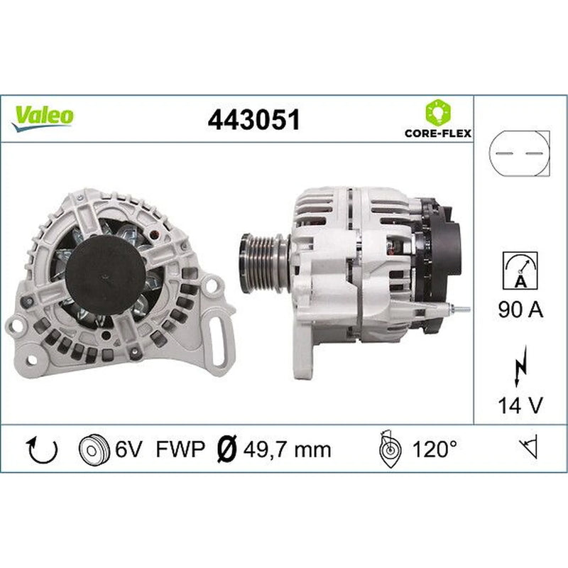 Valeo Car Alternator 12V 443051