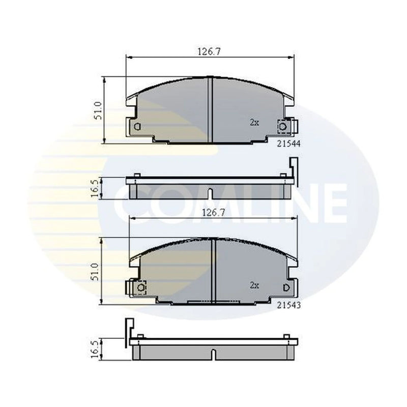 Comline 4 x Front Brake Pad Set CBP3322