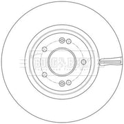 Borg & Beck 2 x Vented Front Brake Discs BBD6257S